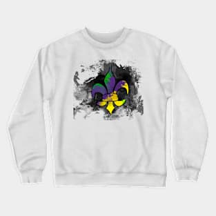 Mardi Grad Fleur De Lis Crewneck Sweatshirt